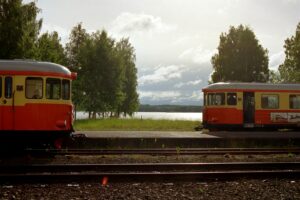 Rälsbussar i Hultsfred 2004.